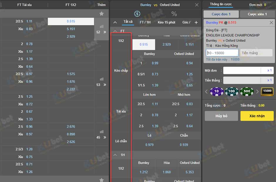 Tỷ lệ kèo hấp dẫn và đa dạng cho cá cược online