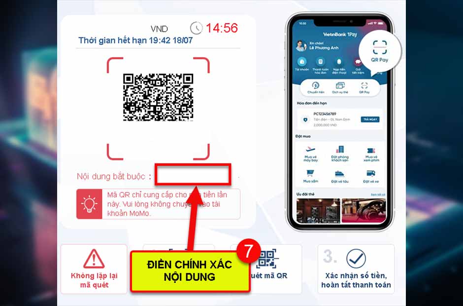 Nạp tiền với hình thức Qr code
