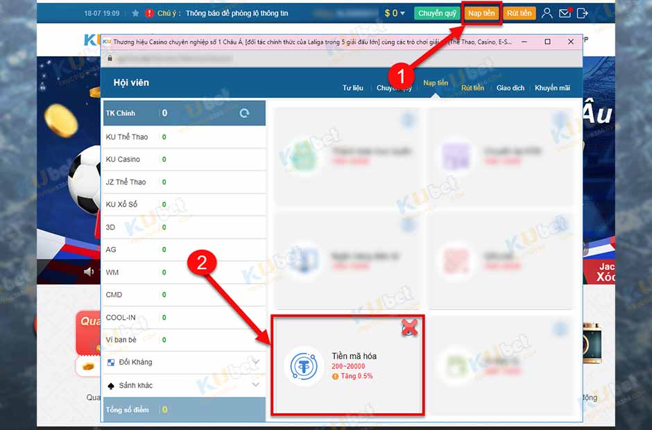 Nạp tiền mã hóa - an toàn hơn gấp nhiều lần cho người chơi